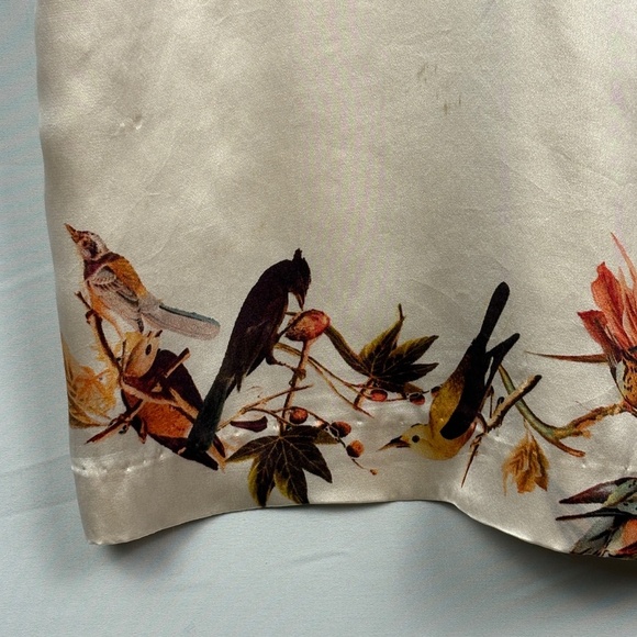 Women LongSleeve Silk Mini Shift Dress Sz L Birds 12Th Street by Cynthia Vincent - Picture 12 of 16